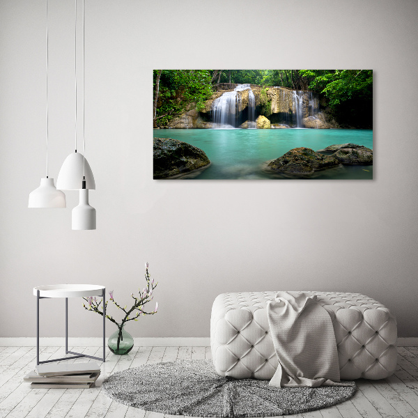 Cuadro canvas con impresión uv duradera horizontal Cascada