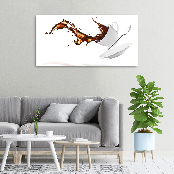 Foto en lienzo con acabado profesional horizontal Café derramado