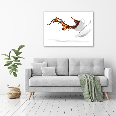 Foto en lienzo con acabado profesional horizontal Café derramado