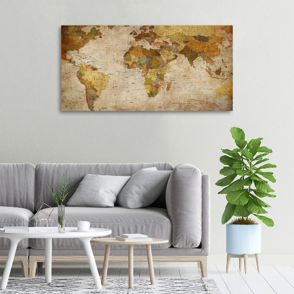 Foto en lienzo con acabado profesional horizontal Mapa político