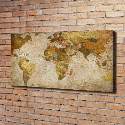 Foto en lienzo con acabado profesional horizontal Mapa político