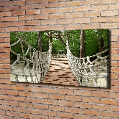 Fotocuadro en lienzo de alta calidad horizontal Puente de cuerda