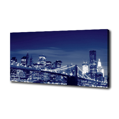 Cuadro canvas con impresión uv duradera horizontal Nueva York de noche