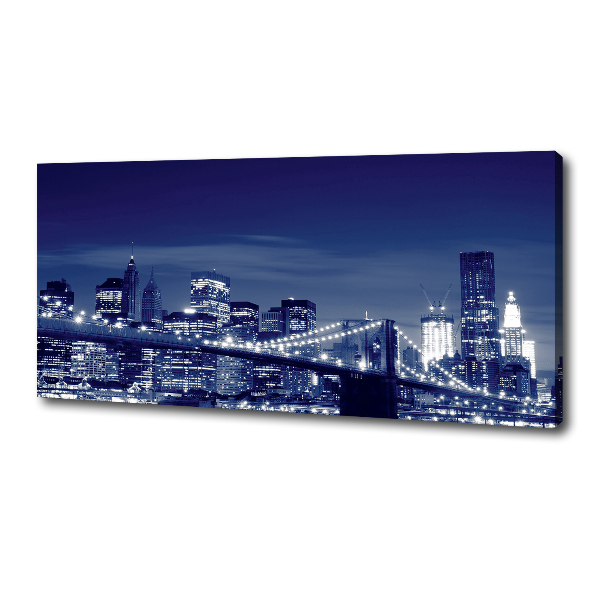 Cuadro canvas con impresión uv duradera horizontal Nueva York de noche