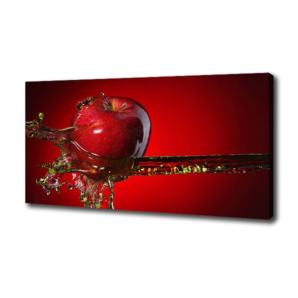 Fotocuadro en lienzo de alta calidad horizontal Manzana y agua