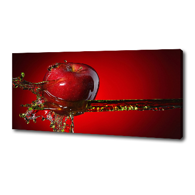 Fotocuadro en lienzo de alta calidad horizontal Manzana y agua