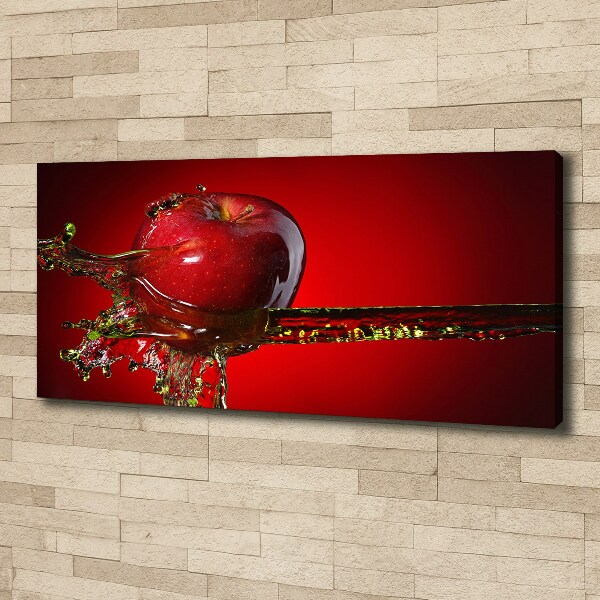 Fotocuadro en lienzo de alta calidad horizontal Manzana y agua