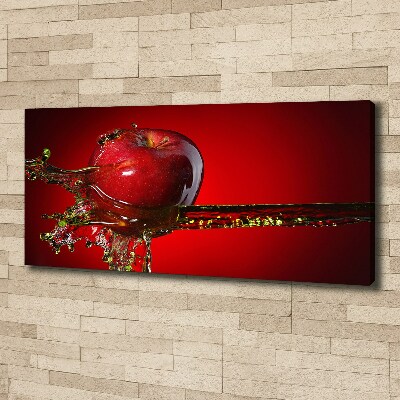 Fotocuadro en lienzo de alta calidad horizontal Manzana y agua