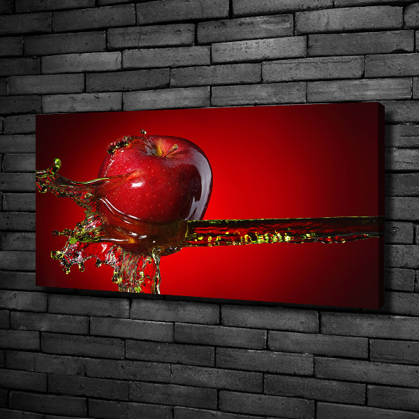 Fotocuadro en lienzo de alta calidad horizontal Manzana y agua