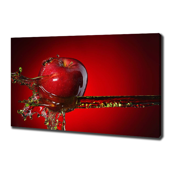 Fotocuadro en lienzo de alta calidad horizontal Manzana y agua
