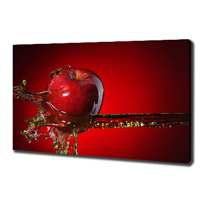 Fotocuadro en lienzo de alta calidad horizontal Manzana y agua