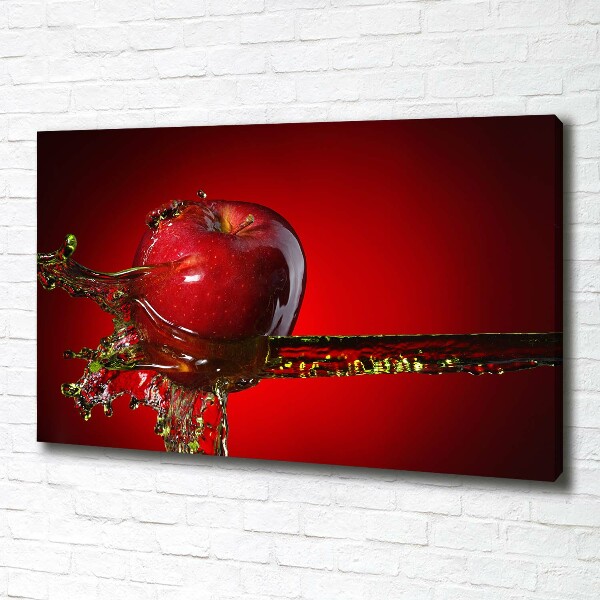 Fotocuadro en lienzo de alta calidad horizontal Manzana y agua
