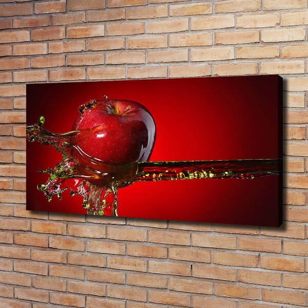 Fotocuadro en lienzo de alta calidad horizontal Manzana y agua