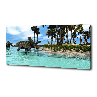 Cuadro canvas moderno de gran formato horizontal Dinosaurios