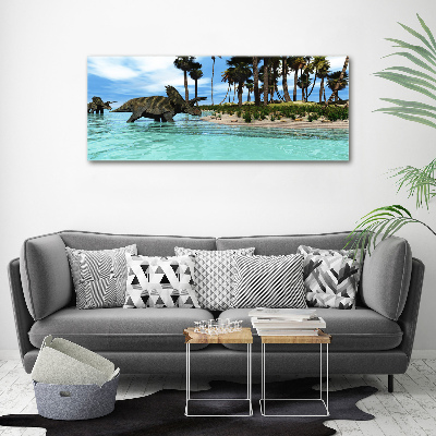 Cuadro canvas moderno de gran formato horizontal Dinosaurios