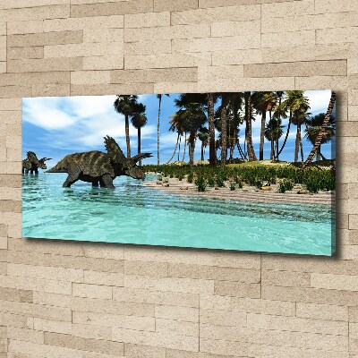 Cuadro canvas moderno de gran formato horizontal Dinosaurios