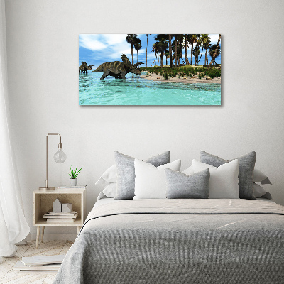 Cuadro canvas moderno de gran formato horizontal Dinosaurios