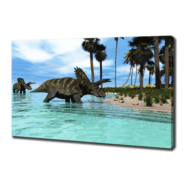 Cuadro canvas moderno de gran formato horizontal Dinosaurios