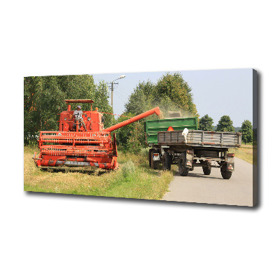 Cuadro canvas moderno de gran formato horizontal Cosechadora