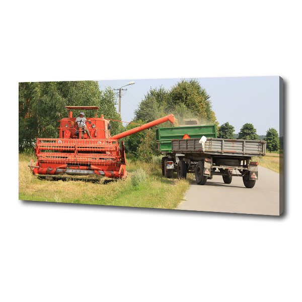 Cuadro canvas moderno de gran formato horizontal Cosechadora