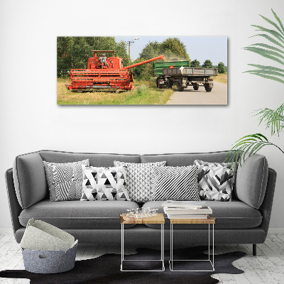 Cuadro canvas moderno de gran formato horizontal Cosechadora