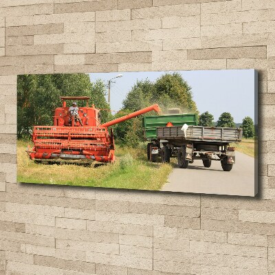 Cuadro canvas moderno de gran formato horizontal Cosechadora