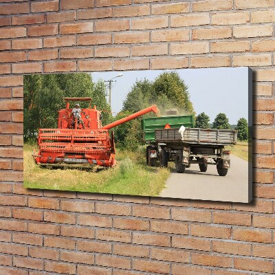 Cuadro canvas moderno de gran formato horizontal Cosechadora