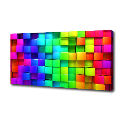 Cuadro canvas moderno de gran formato horizontal Cajas de colores