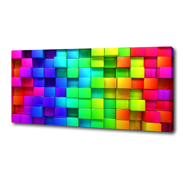 Cuadro canvas moderno de gran formato horizontal Cajas de colores