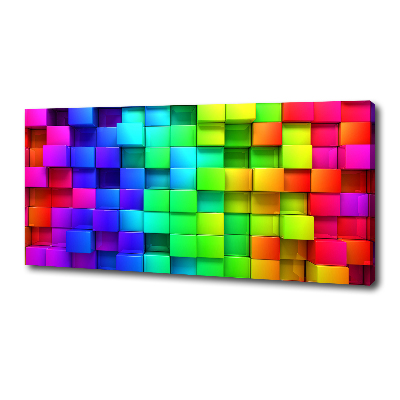 Cuadro canvas moderno de gran formato horizontal Cajas de colores