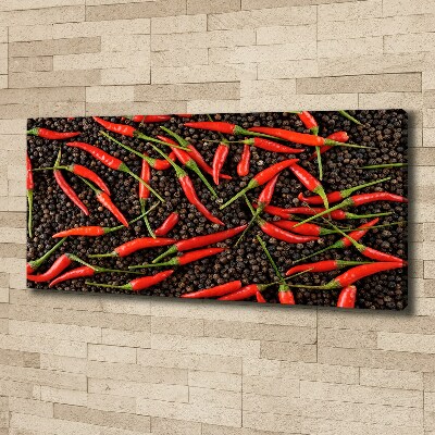 Cuadro canvas con impresión uv duradera horizontal chiles