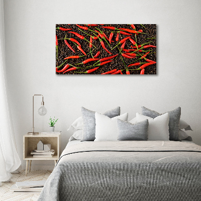 Cuadro canvas con impresión uv duradera horizontal chiles