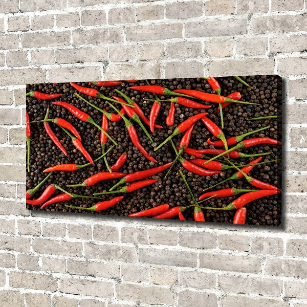 Cuadro canvas con impresión uv duradera horizontal chiles