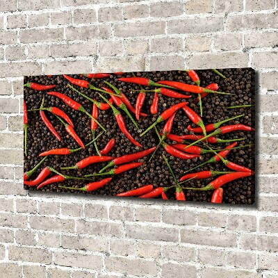 Cuadro canvas con impresión uv duradera horizontal chiles