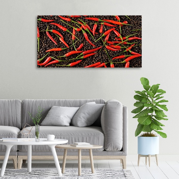 Cuadro canvas con impresión uv duradera horizontal chiles