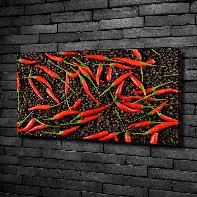 Cuadro canvas con impresión uv duradera horizontal chiles