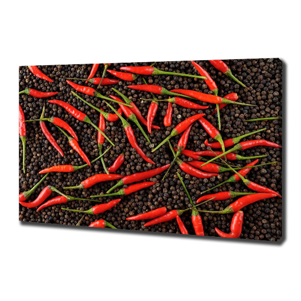 Cuadro canvas con impresión uv duradera horizontal chiles
