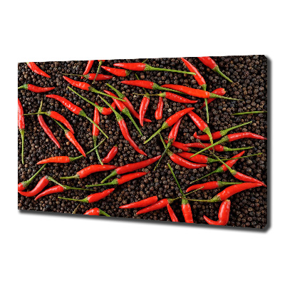 Cuadro canvas con impresión uv duradera horizontal chiles