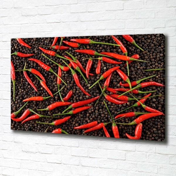 Cuadro canvas con impresión uv duradera horizontal chiles