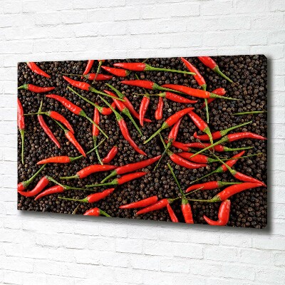 Cuadro canvas con impresión uv duradera horizontal chiles