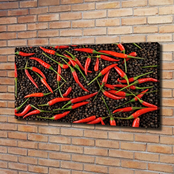 Cuadro canvas con impresión uv duradera horizontal chiles