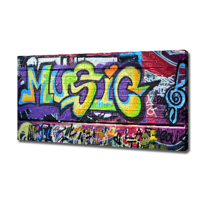 Cuadro canvas moderno de gran formato horizontal Grafiti en la pared