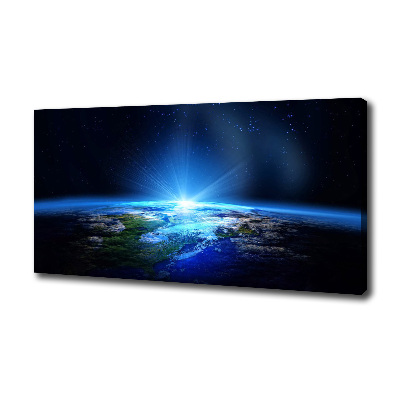 Cuadro canvas con impresión uv duradera horizontal Planeta Tierra