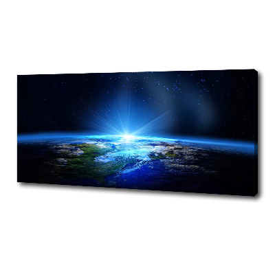 Cuadro canvas con impresión uv duradera horizontal Planeta Tierra