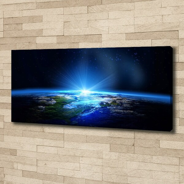 Cuadro canvas con impresión uv duradera horizontal Planeta Tierra