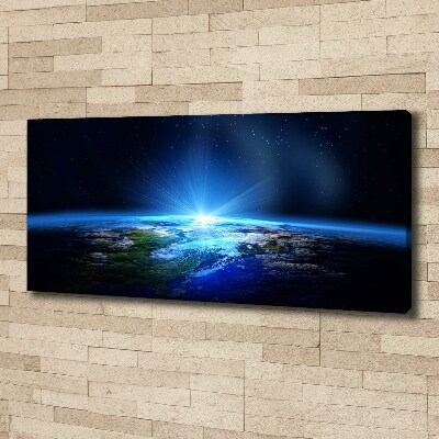 Cuadro canvas con impresión uv duradera horizontal Planeta Tierra