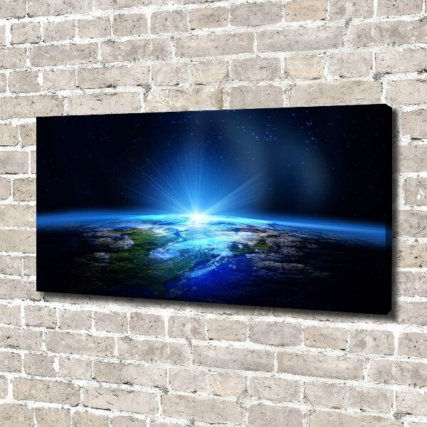 Cuadro canvas con impresión uv duradera horizontal Planeta Tierra
