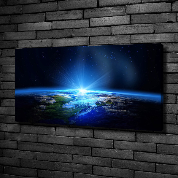 Cuadro canvas con impresión uv duradera horizontal Planeta Tierra