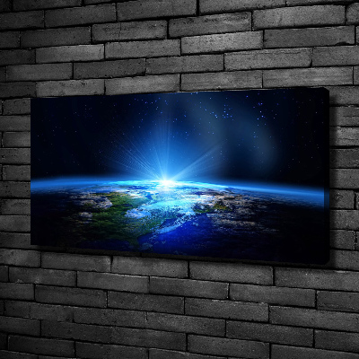 Cuadro canvas con impresión uv duradera horizontal Planeta Tierra