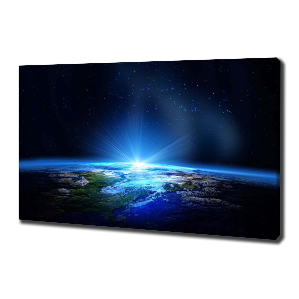 Cuadro canvas con impresión uv duradera horizontal Planeta Tierra